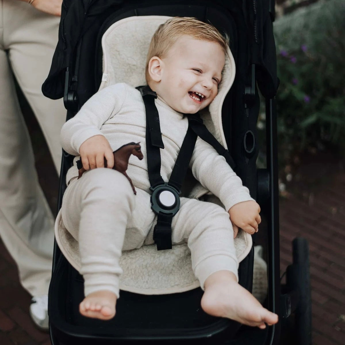 Onderlegger voor buggy of Maxicosi Naturel | Merinowol | KICO Label