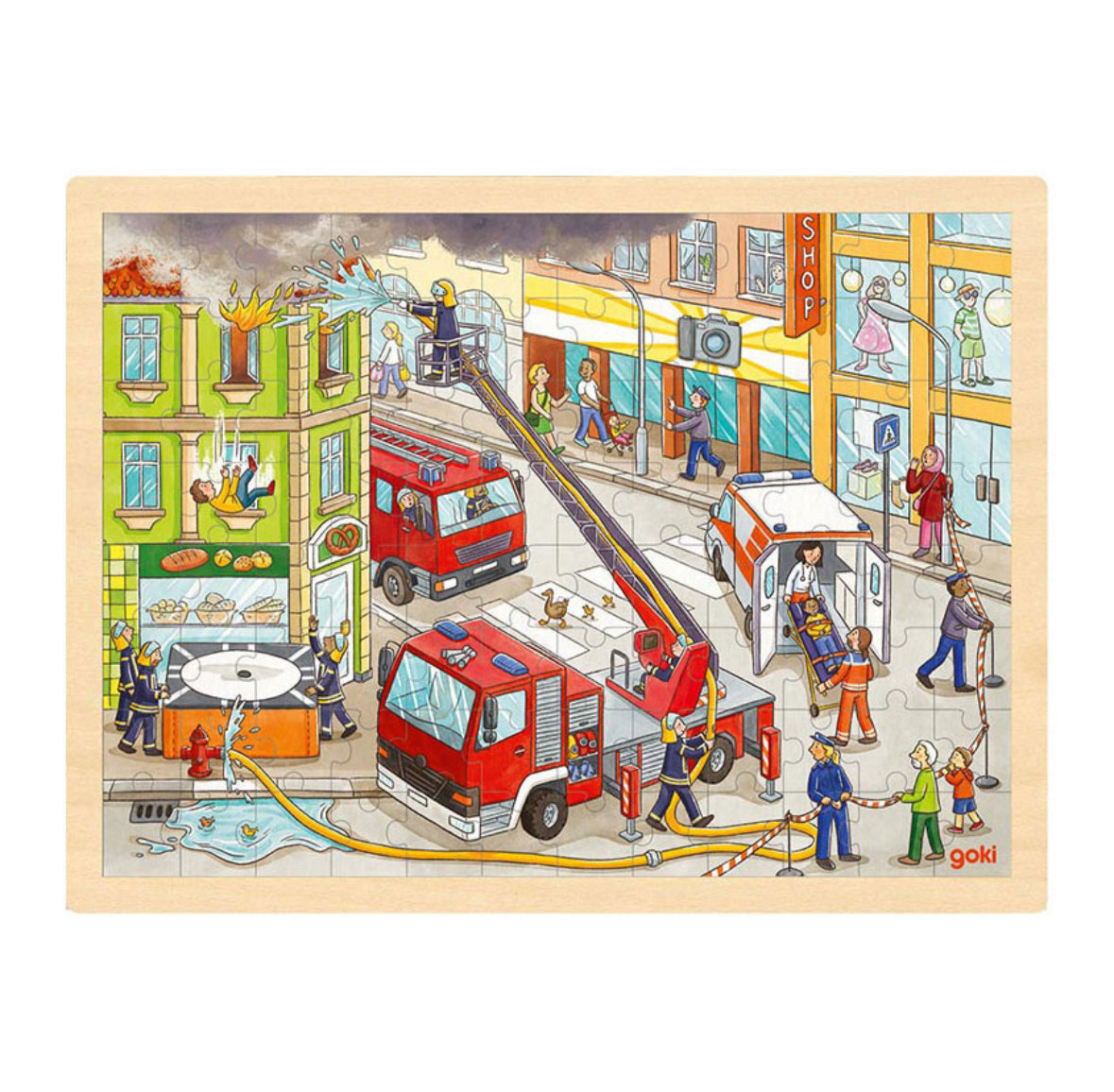 Brandweer puzzel | Hout | Goki