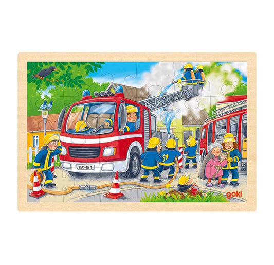 Brandweer puzzel | Hout | Goki