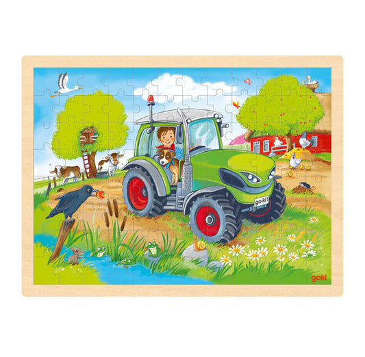 Tractor puzzel | Hout | Goki