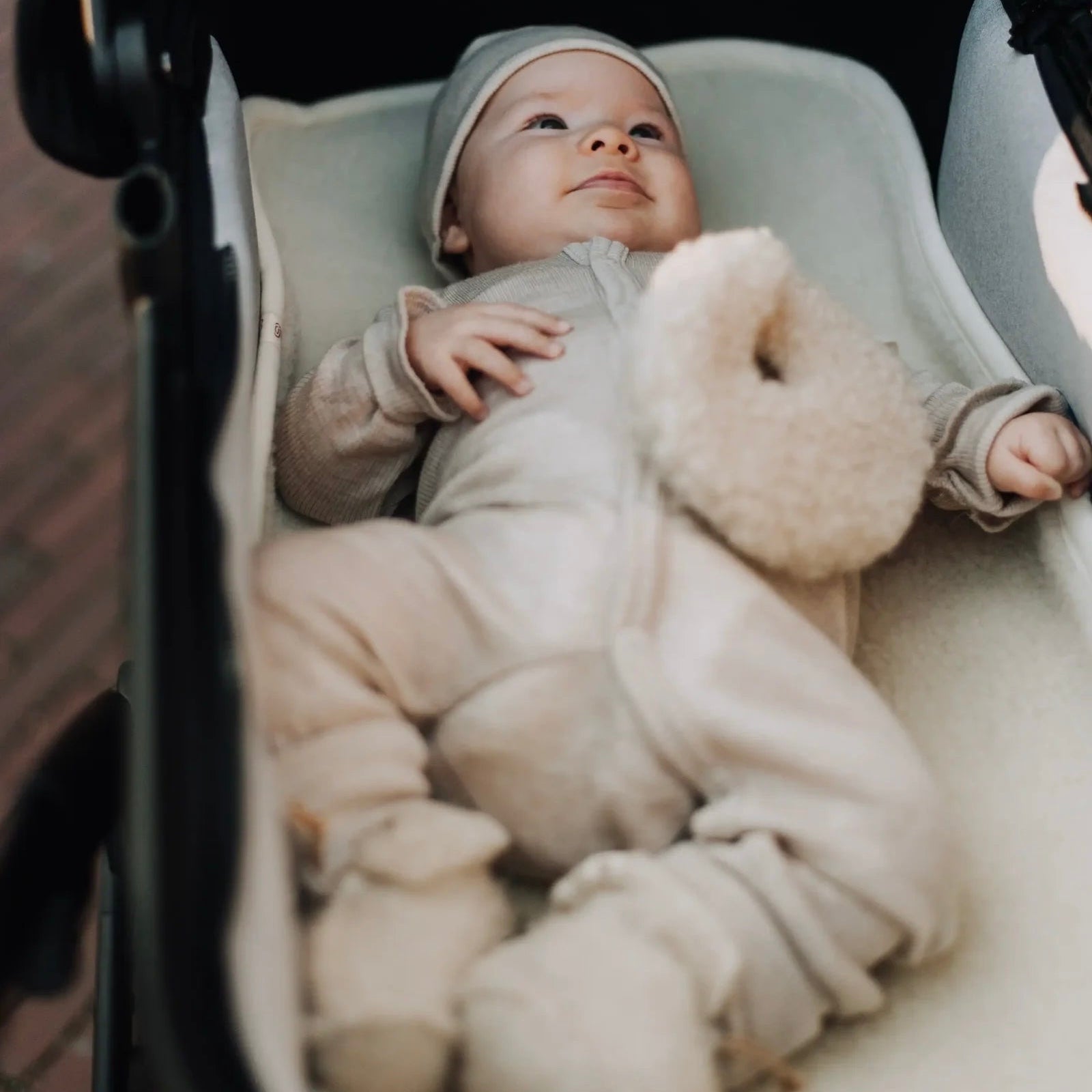 Onderlegger reiswieg Beige | Merinowol | KICO Label