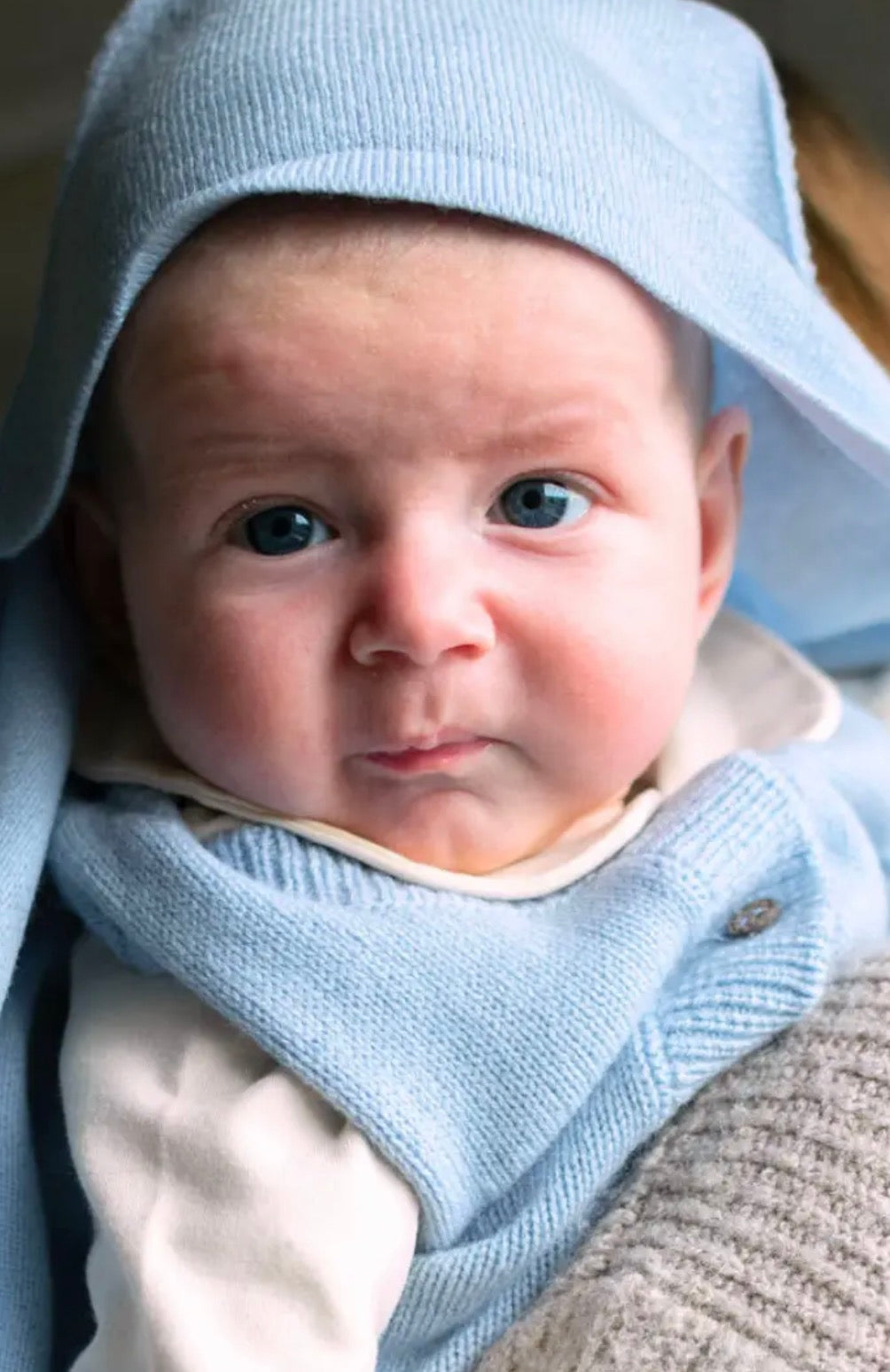 3 in 1 Wikkeldeken Blauw | 90% Merinowol & 10% Cashmere | Moalie