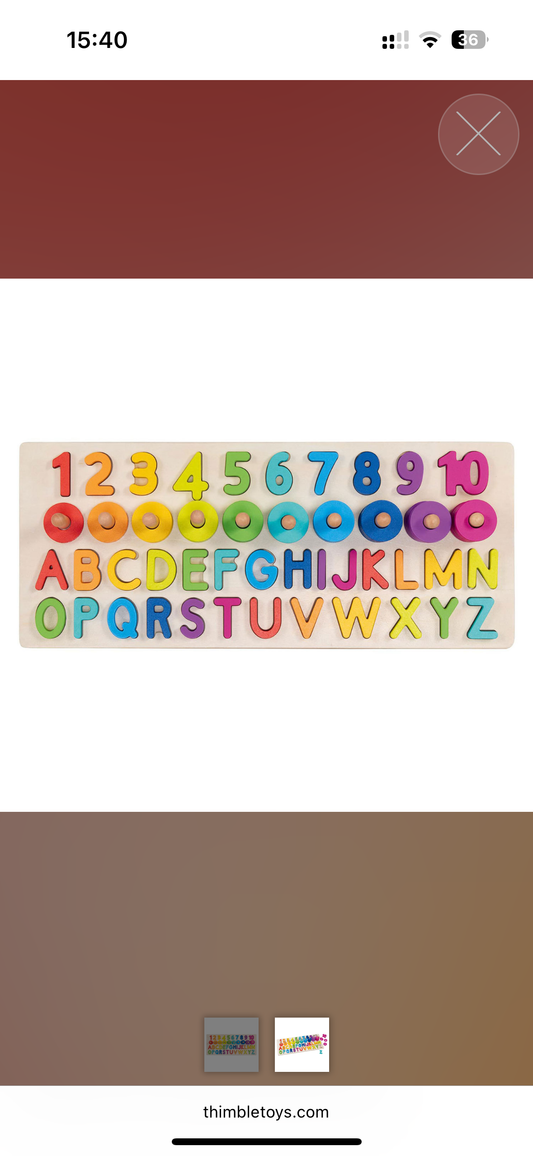Nummer & Alphabet puzzel | Hout | Goki