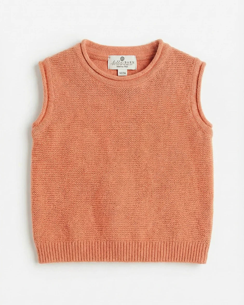 Merinowol gebreide baby spencer | Peach Fuzz | Lille Barn