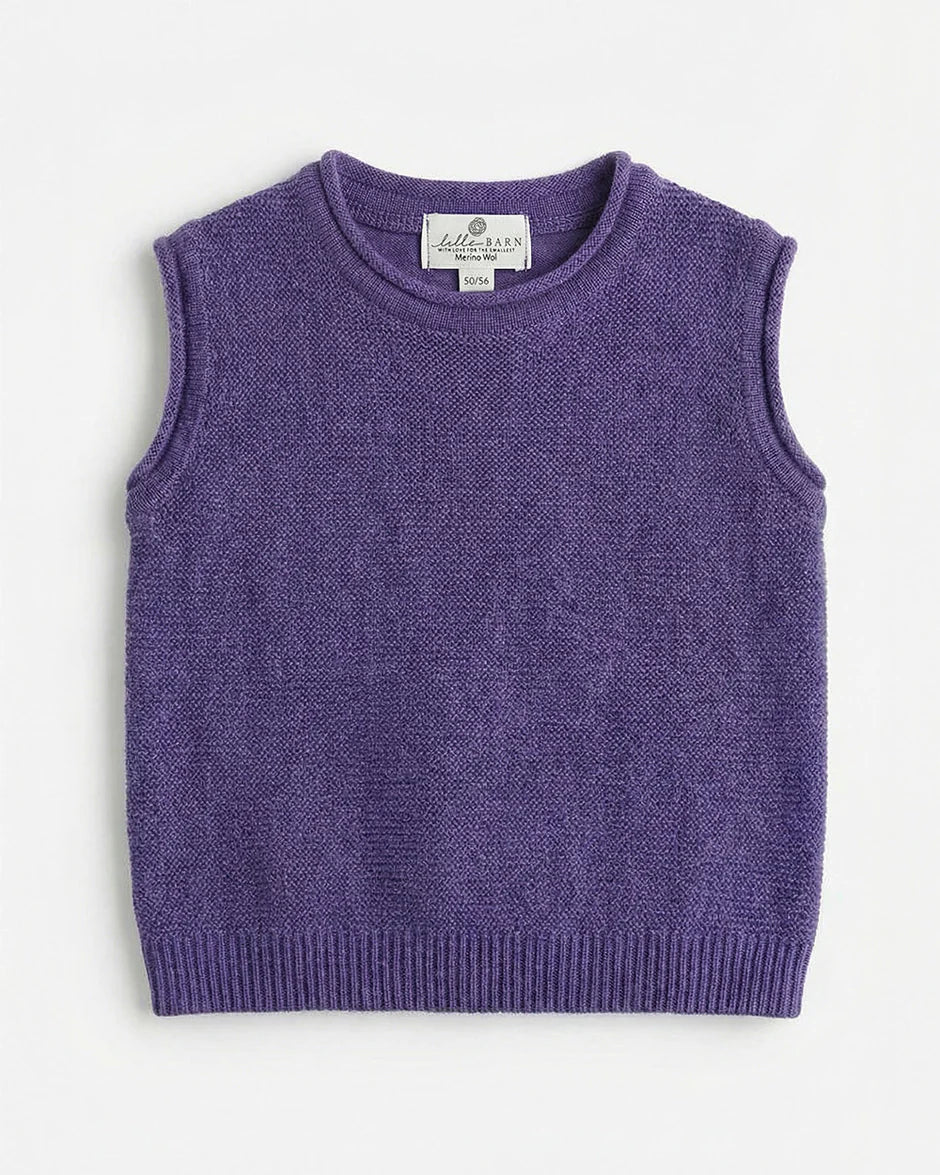 Merinowol gebreide baby spencer | Violet | Lille Barn