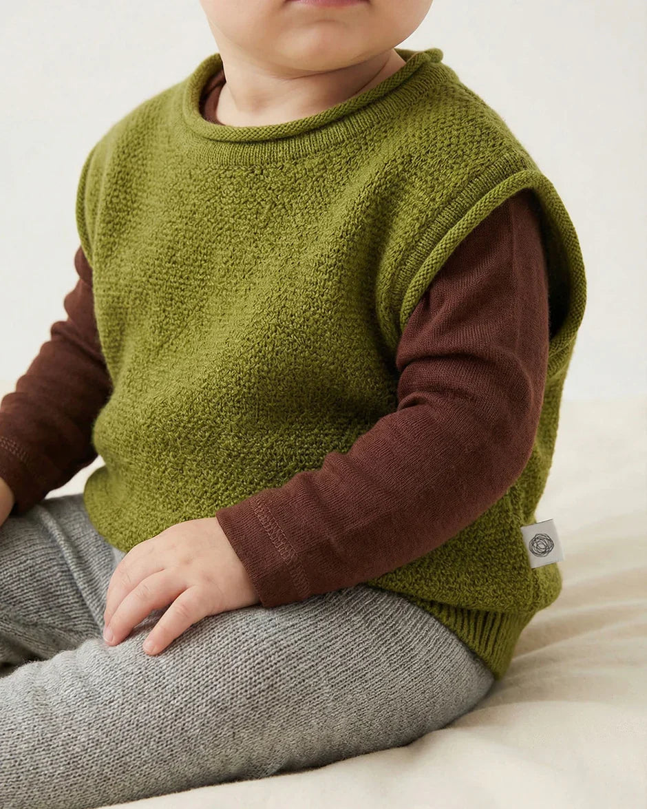 Pickle | Gebreide wollen babyspencer | Merinowol | Lille Barn