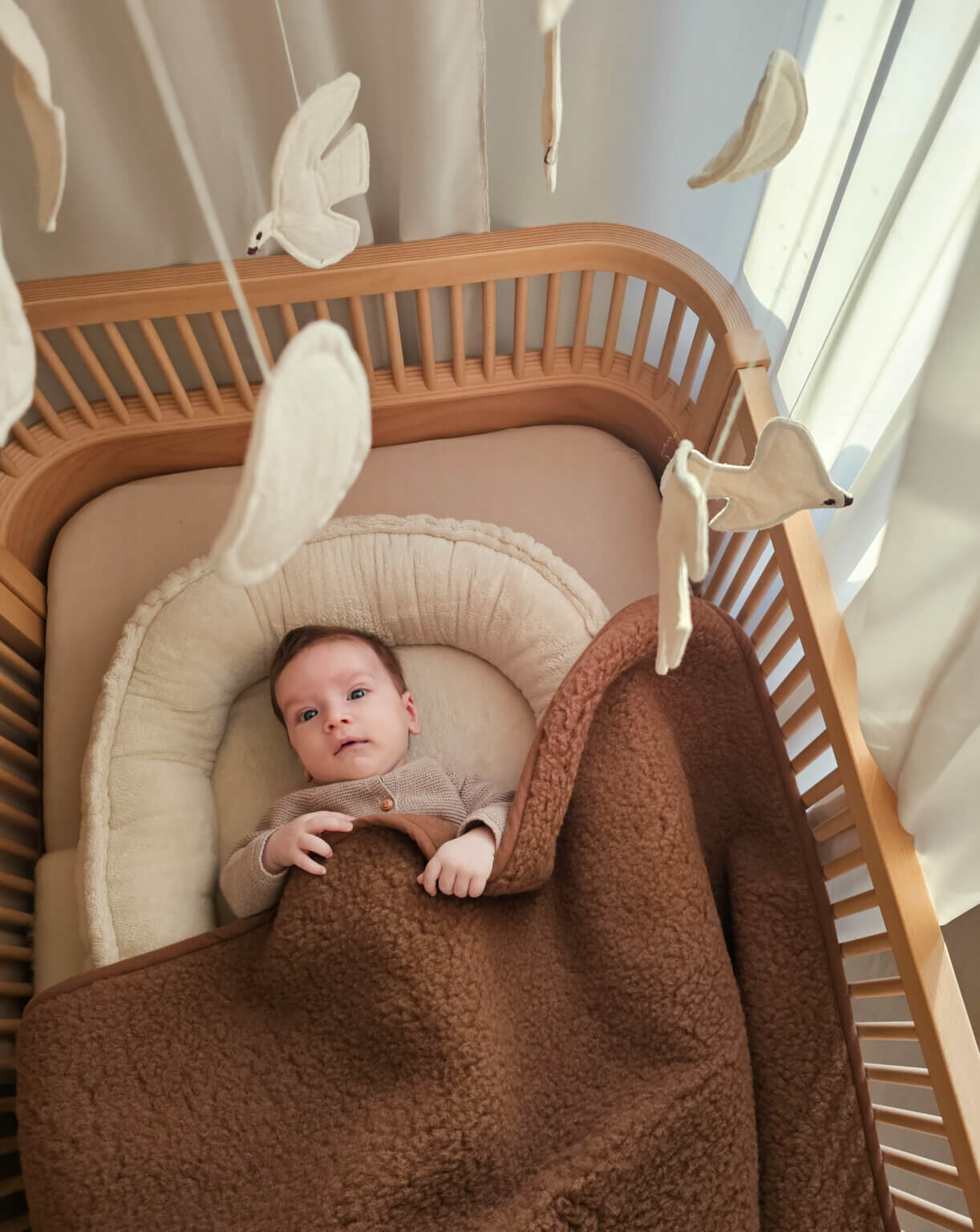 Merino wollen Ledikantdeken | 100x140 | Donkerbruin | Schaapmaatje