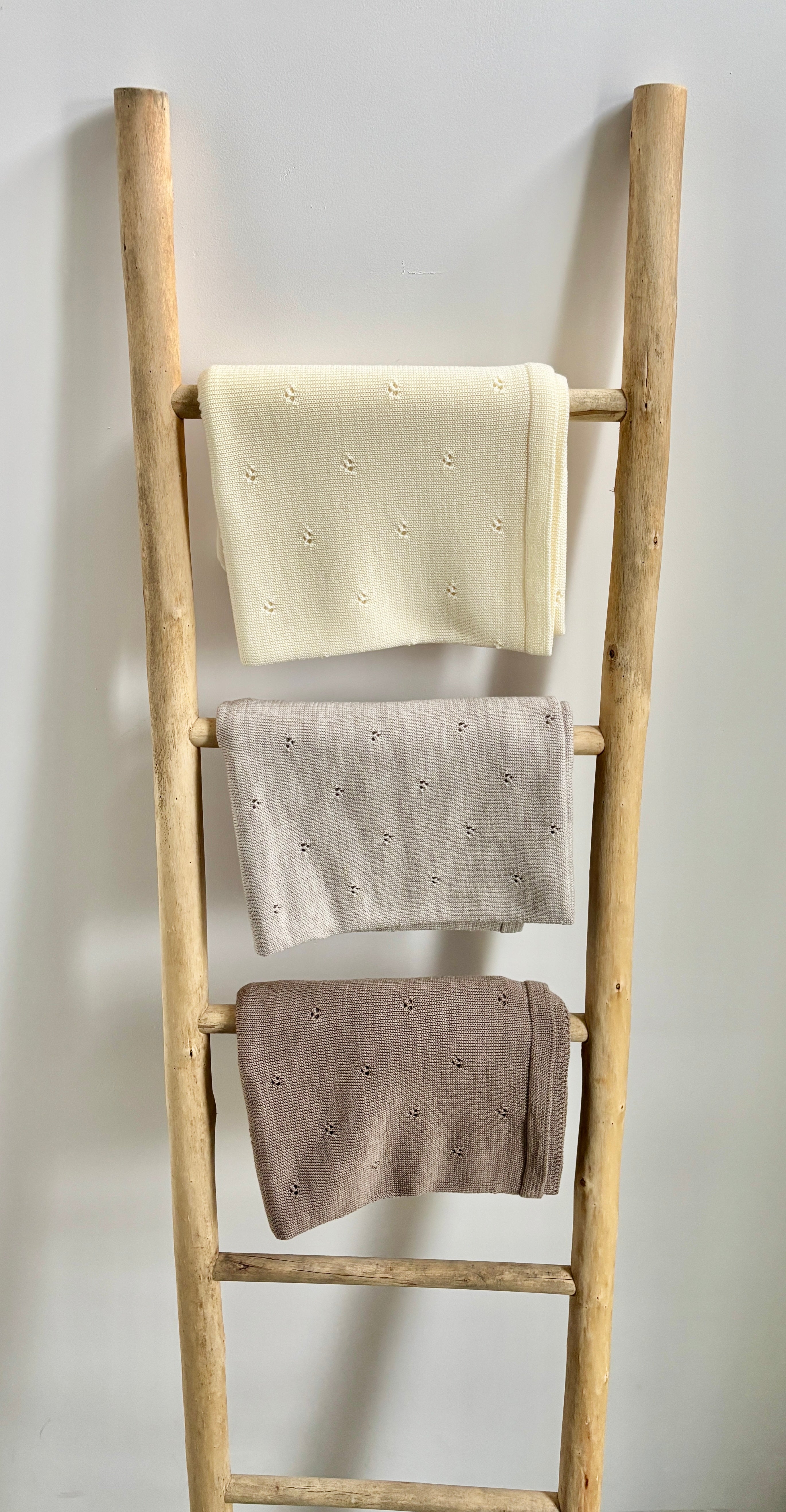 Babydeken van 100% Merinowol | zacht | 75x100cm | Taupe