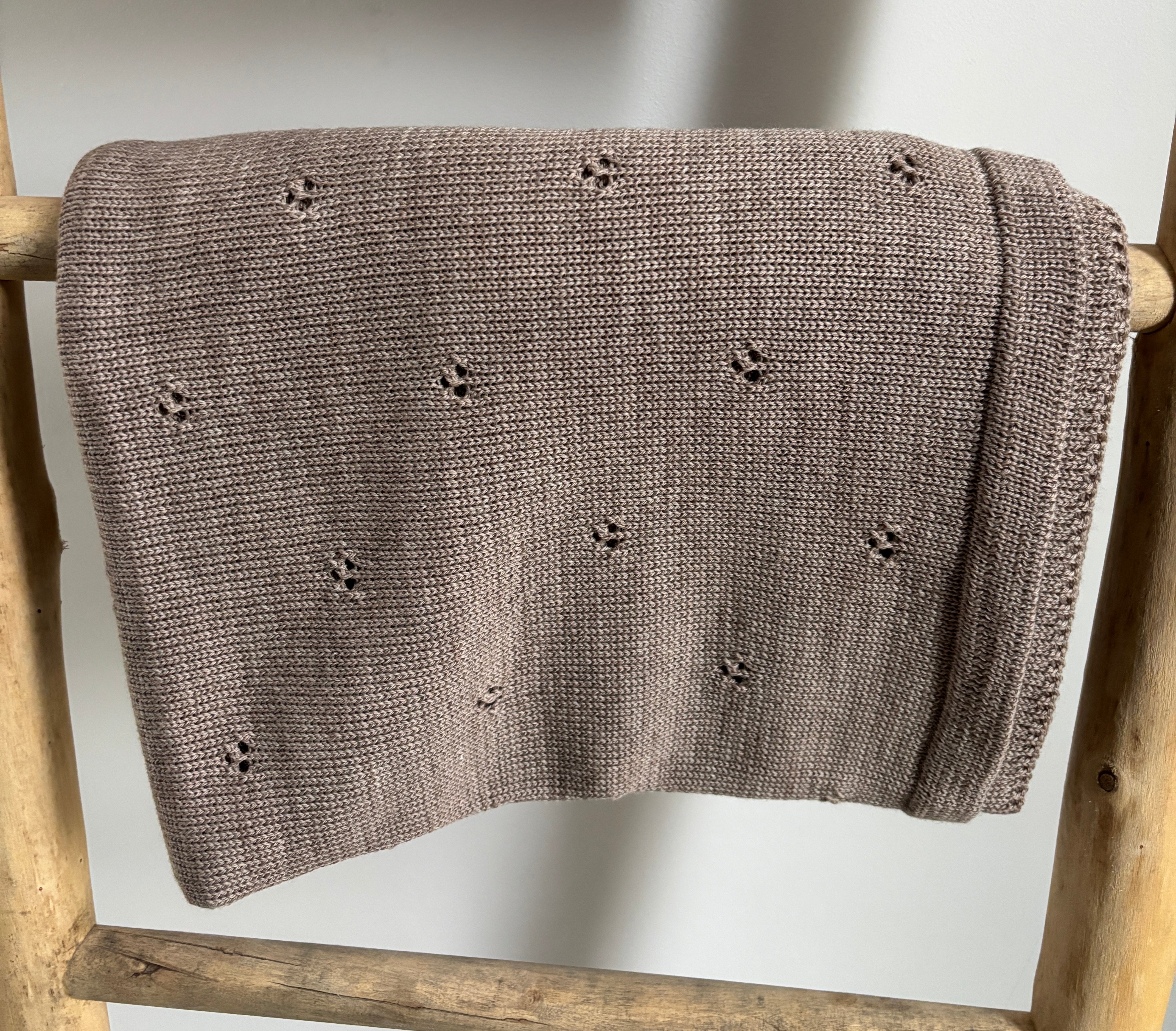 Babydeken van 100% Merinowol | zacht | 75x100cm | Taupe