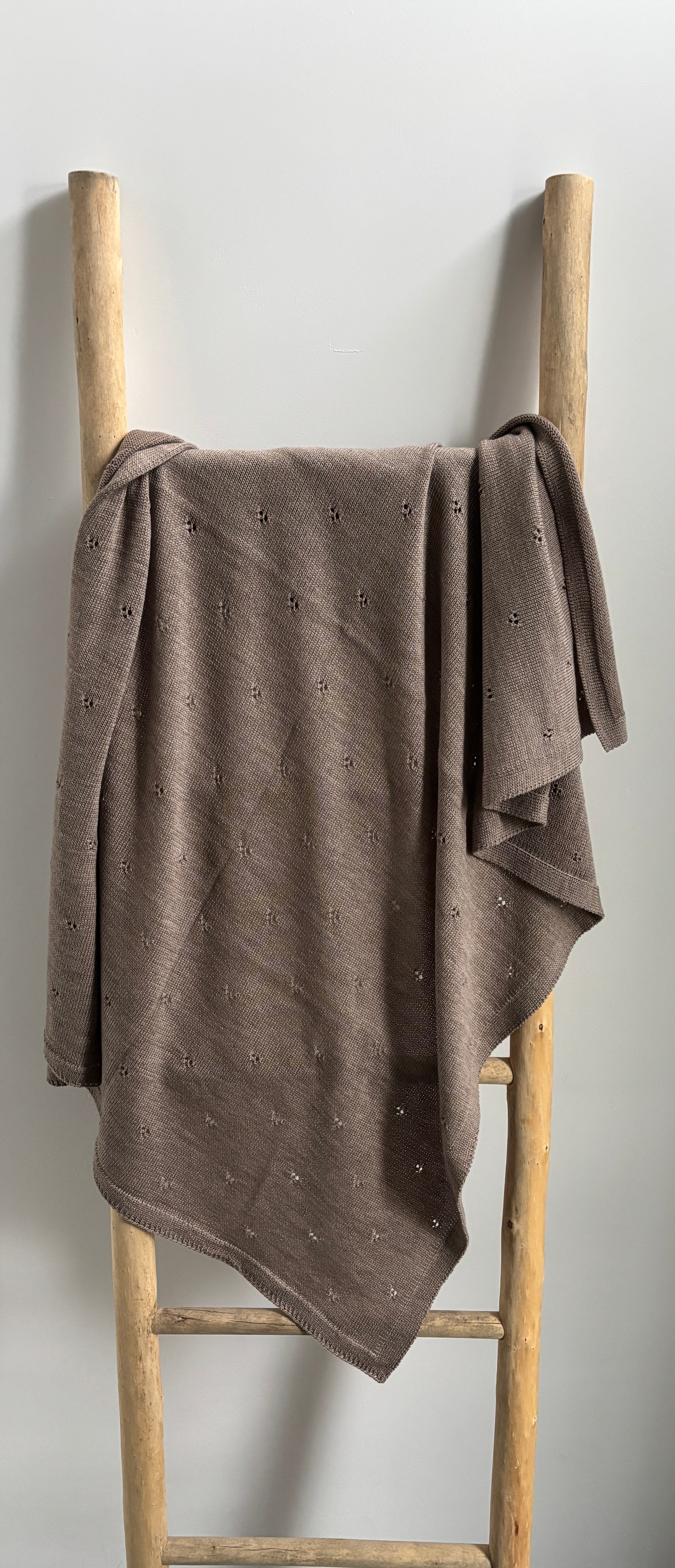 Babydeken van 100% Merinowol | zacht | 75x100cm | Taupe
