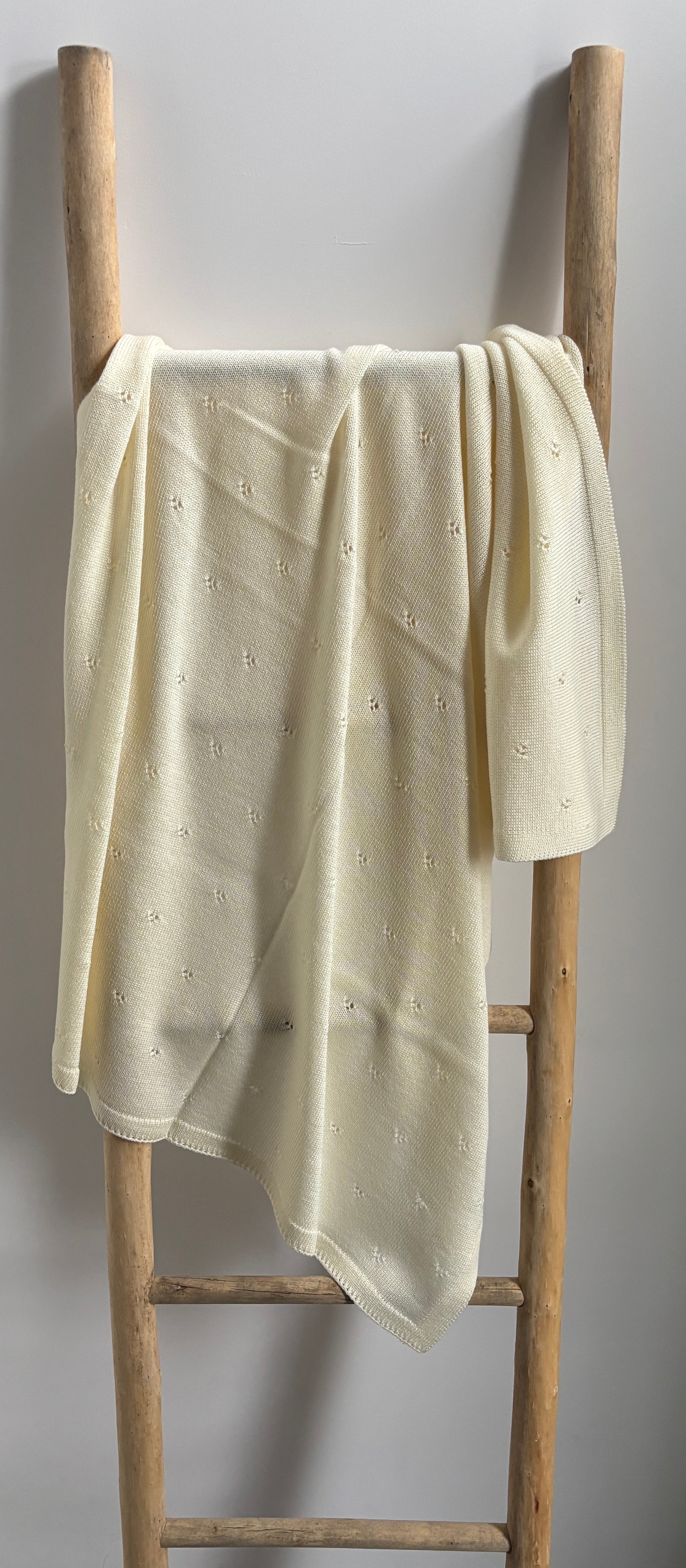 Babydeken van 100% Merinowol | zacht | 75x100cm | Crème