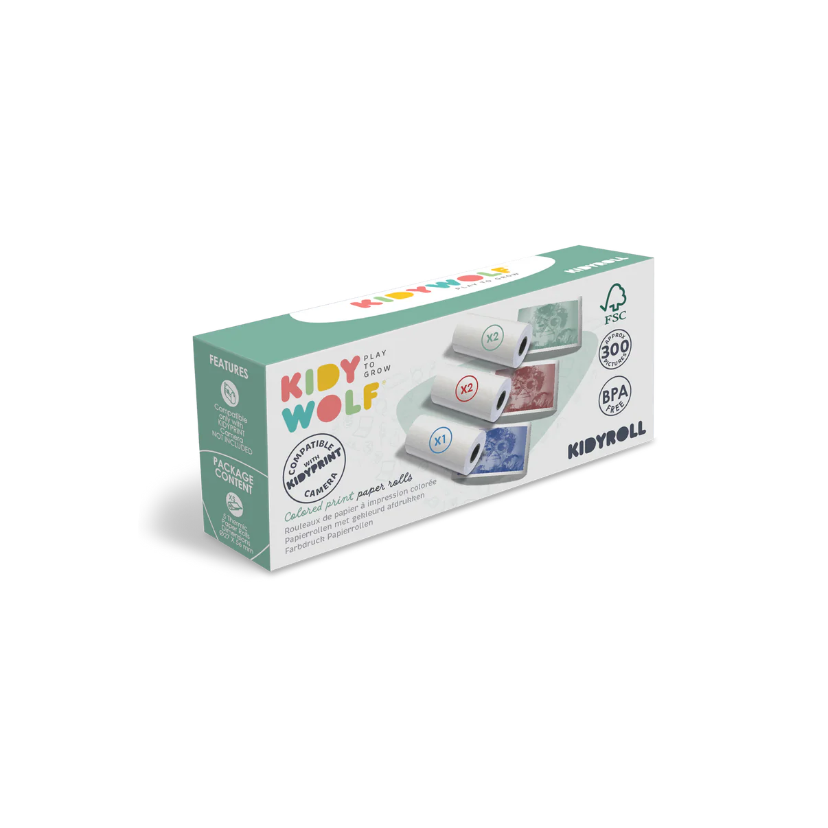 KIDYPRINT | Rolletjes gekleurd | Kidywolf