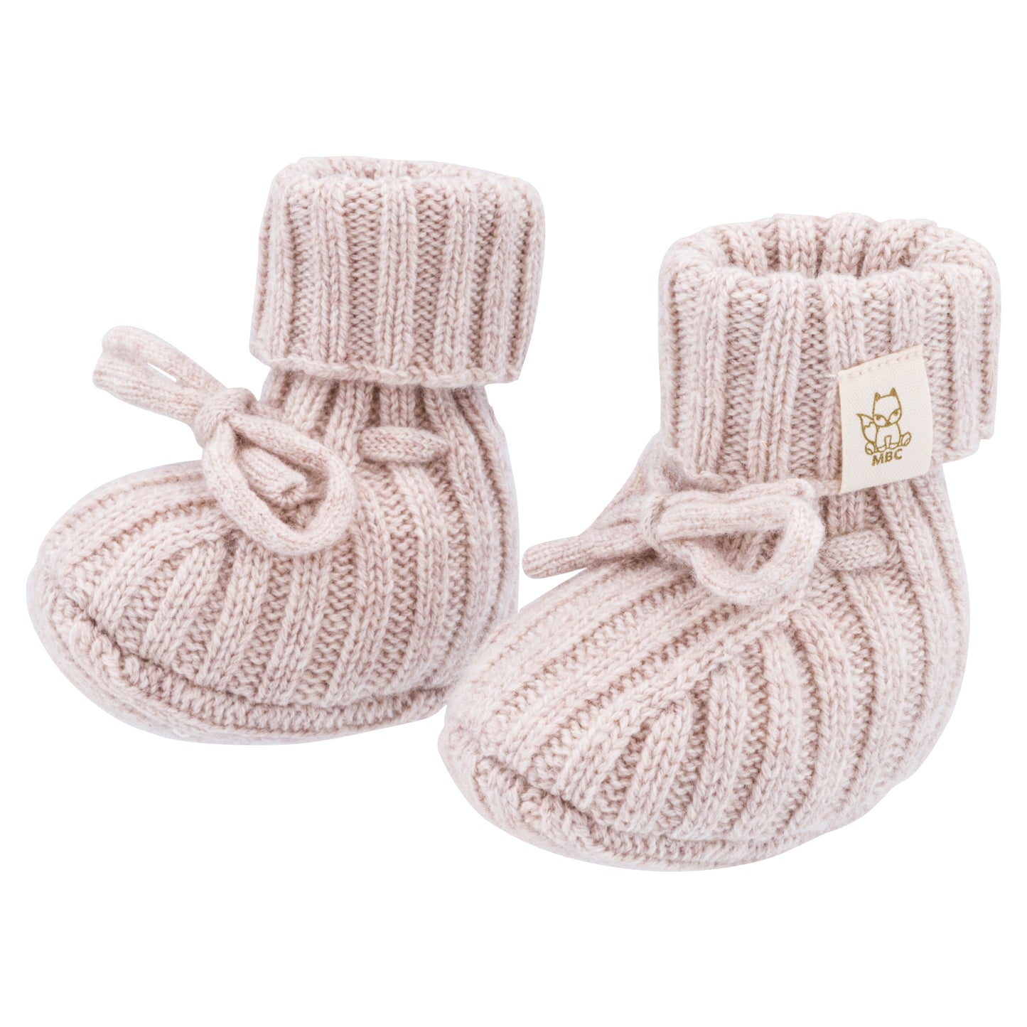 Newborn Slofjes | 90% Merinowol & 10% Cashmere | Sand | Moalie
