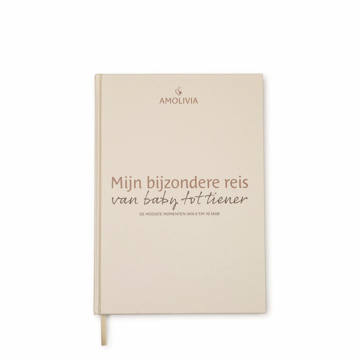 Amolivia opgroeiboek Mijn bijzondere reis van baby tot tiener – crèmekleurige voorkant