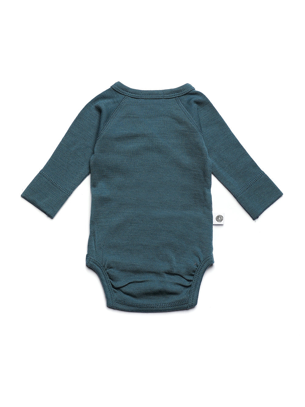 Wollen Overslagromper lange mouw | Merinowol | Orion Blue | Lille Barn