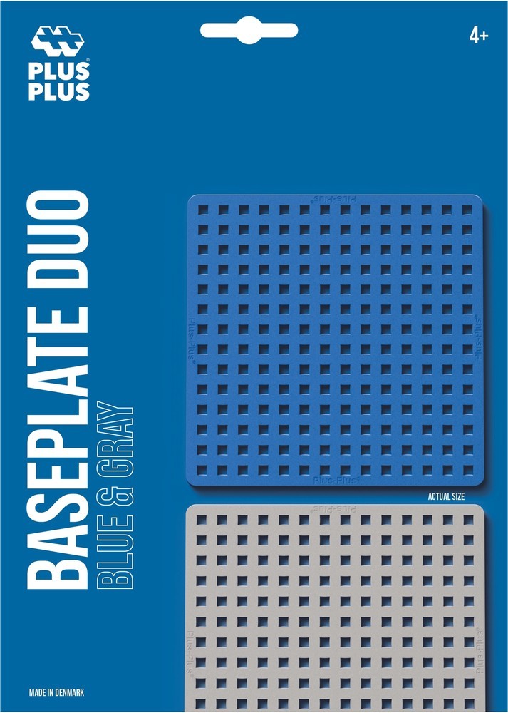 Plus-Plus | Baseplate Duo Blue/Grey 2 stuks