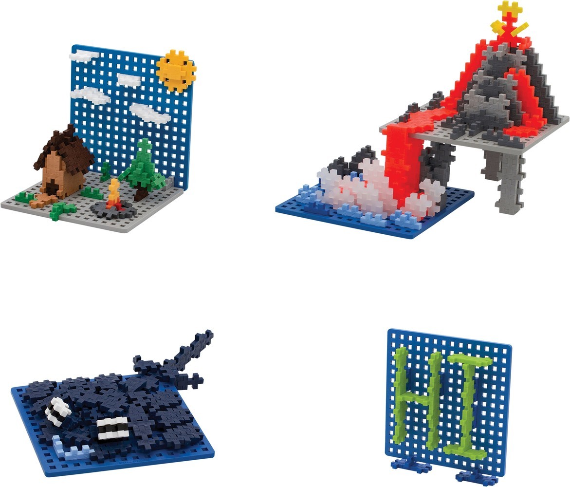Plus-Plus | Baseplate Duo Blue/Grey 2 stuks