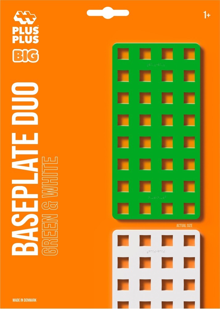 Plus-Plus | BIG Baseplate Duo Green/White 2 stuks