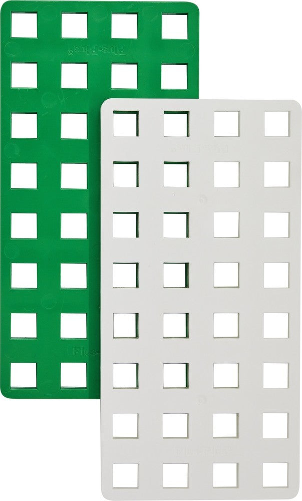 Plus-Plus | BIG Baseplate Duo Green/White 2 stuks