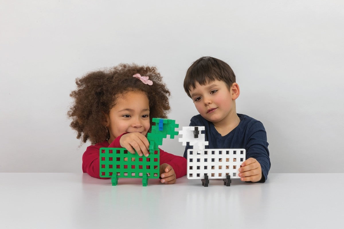 Plus-Plus | BIG Baseplate Duo Green/White 2 stuks