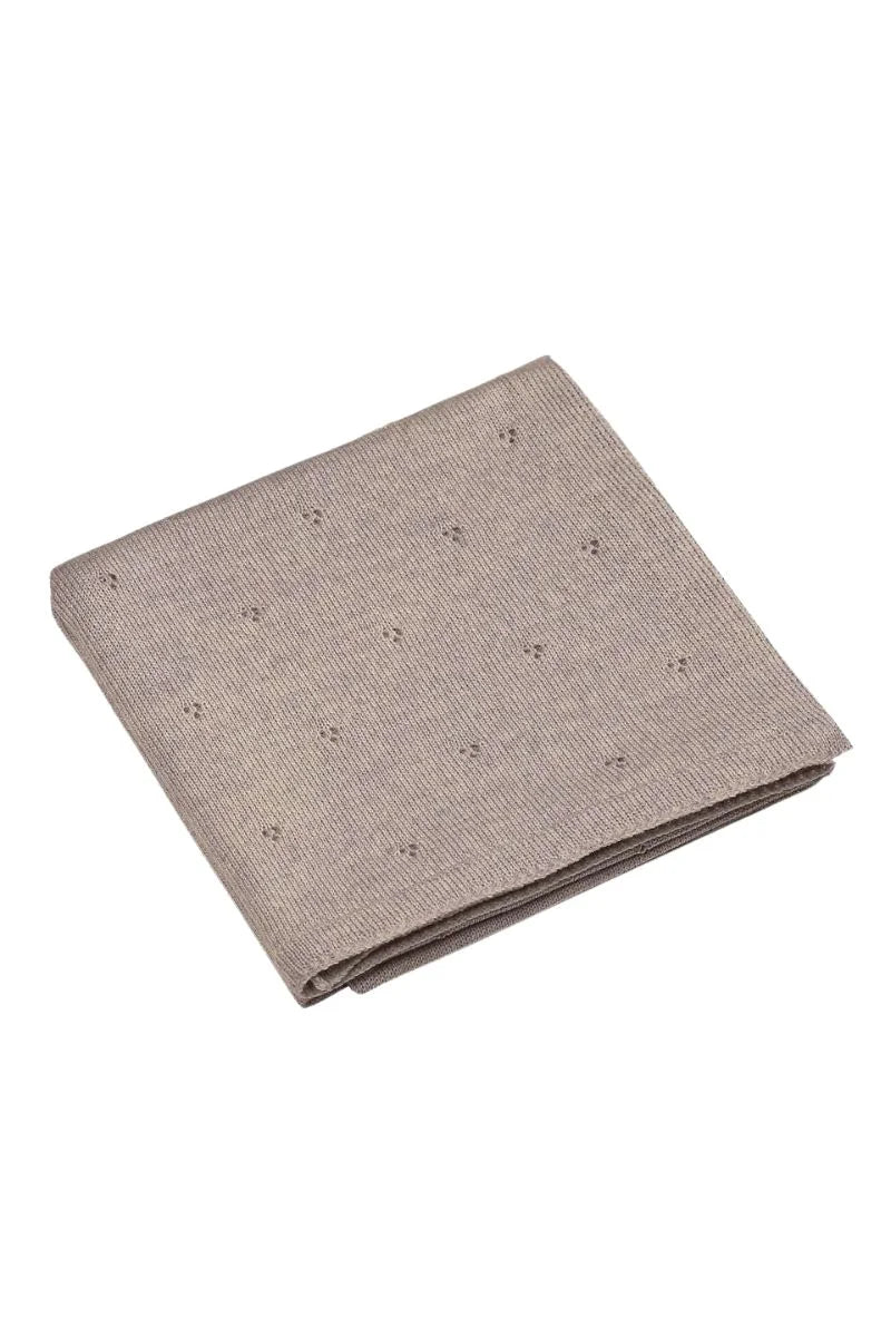 Babydeken van 100% Merinowol | zacht | 75x100cm | Taupe