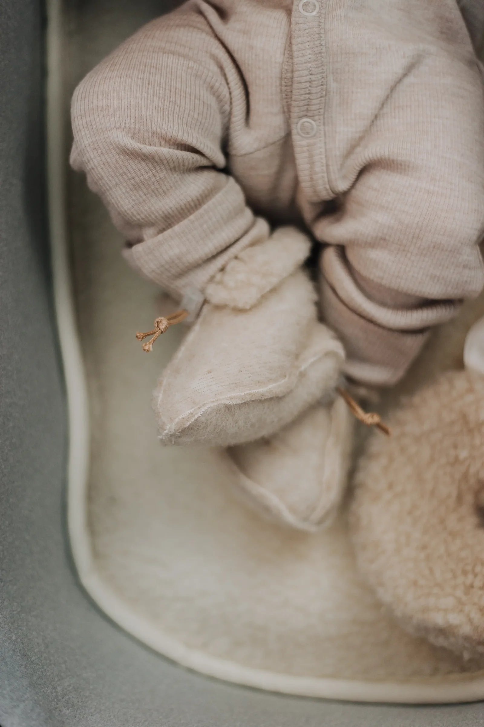 Onderlegger reiswieg Beige | Merinowol | KICO Label