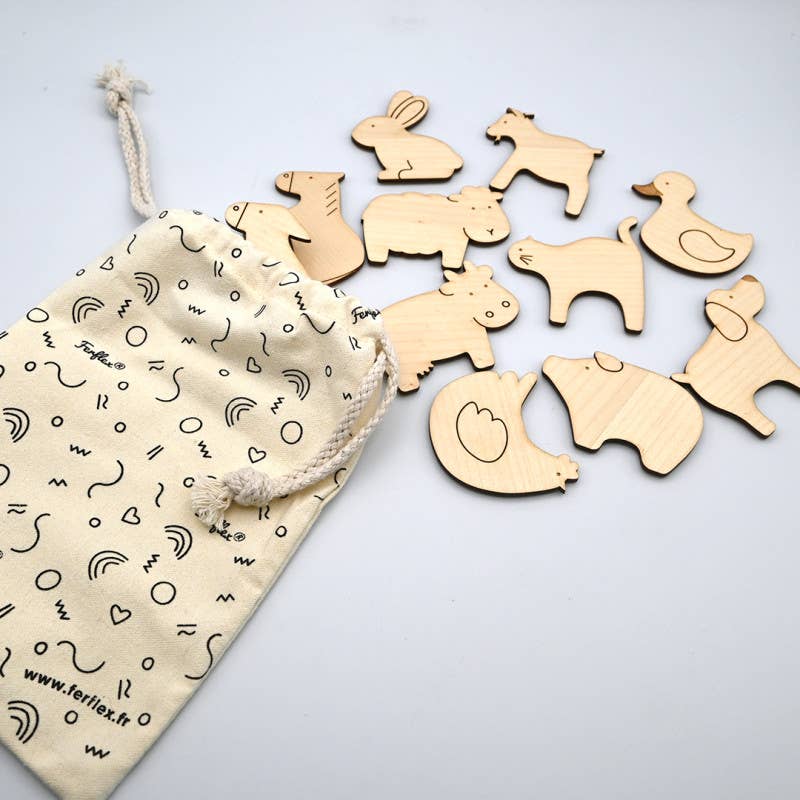 Ferflex | Magnetisch houten spel | Boerderijdieren