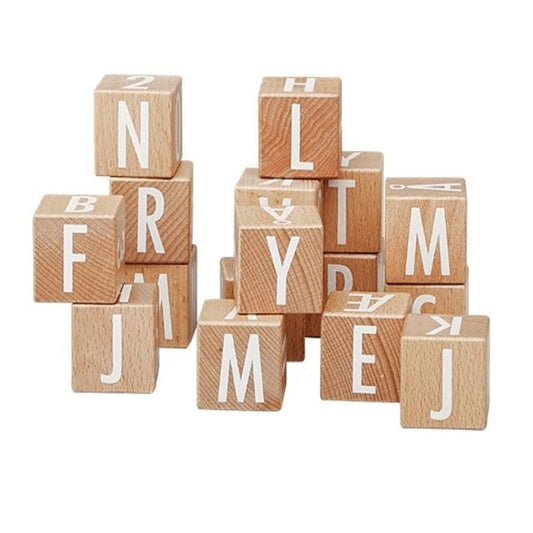 Zak met houten ABC blokken | ByAstrub