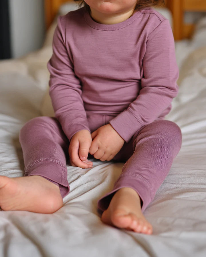 Pyjama van 100% wol | Lavender Mist | Lille Barn