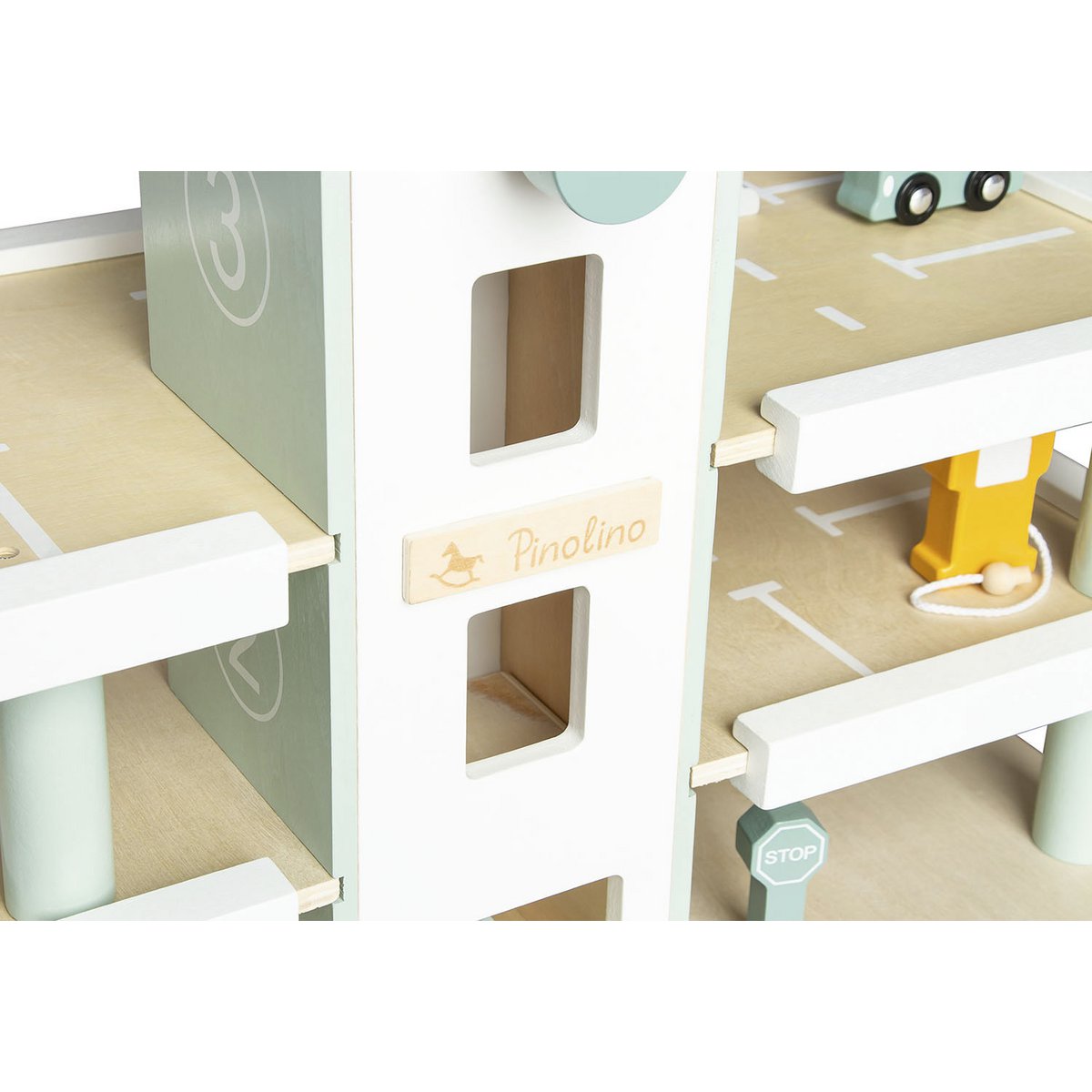 Pinolino Parkeergarage | Houten speelgarage met lift en auto's