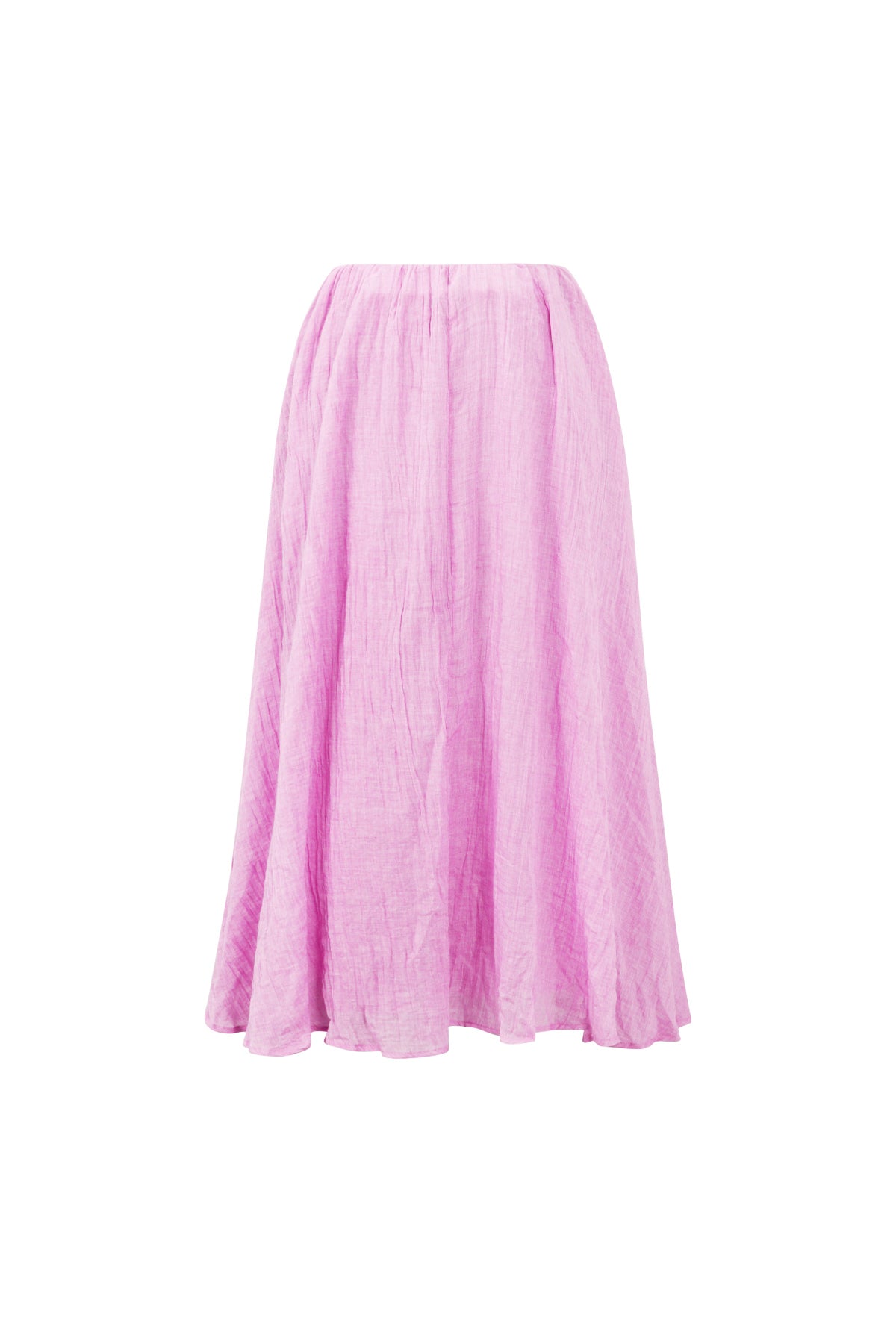 Geweven Polyestervezel Vrouwen Maxi Rok Casual Solide Kleur
