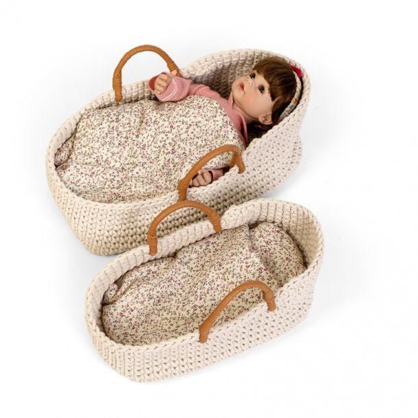 Gebreide poppenreiswieg 35cm | ByAstrup