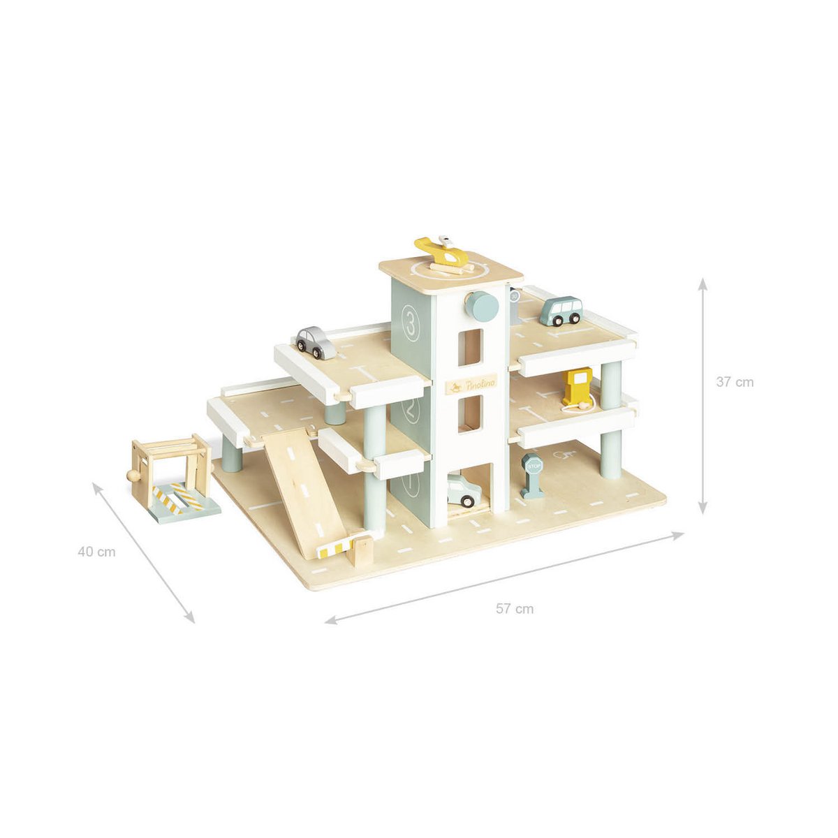Pinolino Parkeergarage | Houten speelgarage met lift en auto's