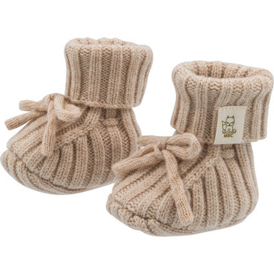 Newborn Slofjes | 100% Merinowol | Beige | Moalie
