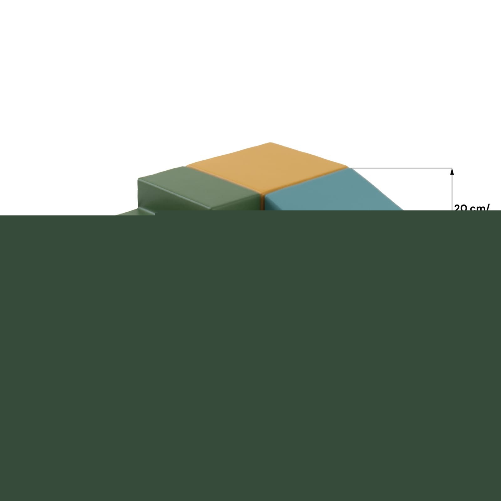 Soft Play 5 Foam Block Set - Pastel Turquoise Corner Climber