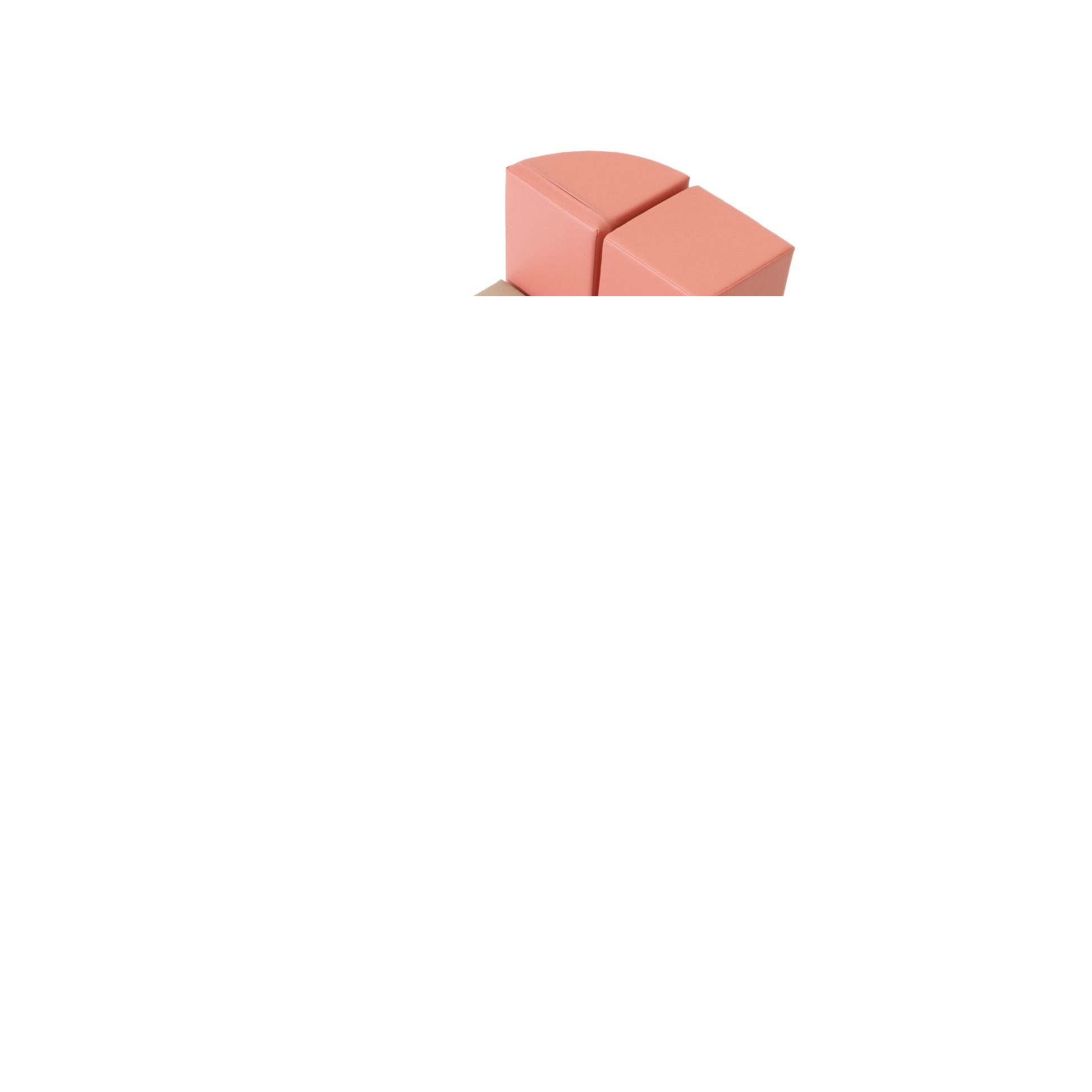 Soft Play 7 Foam Block Set - Pastel Pink Discoverer