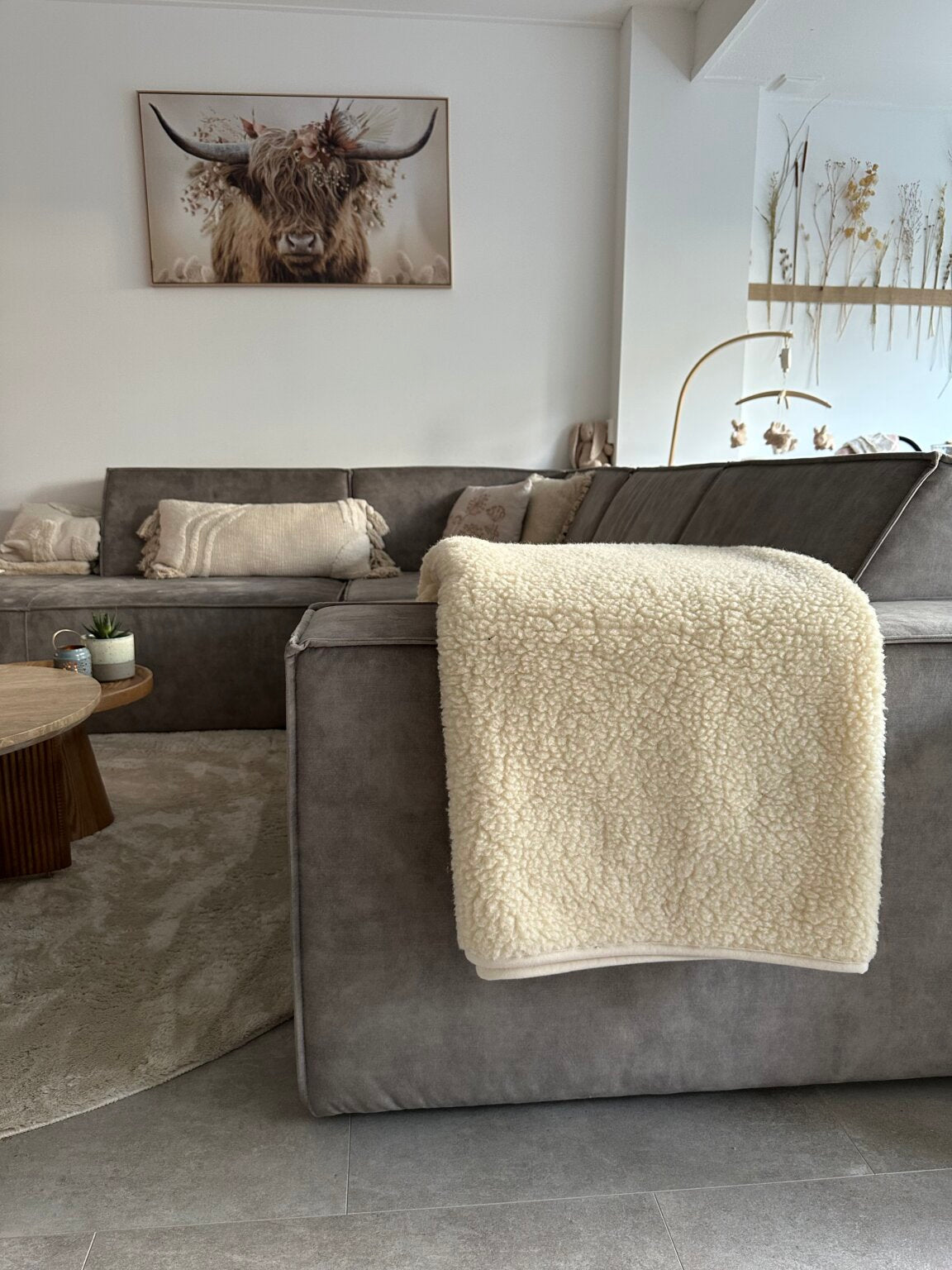 Wollen woondeken | 140x200 | 100% Merinowol | Beige