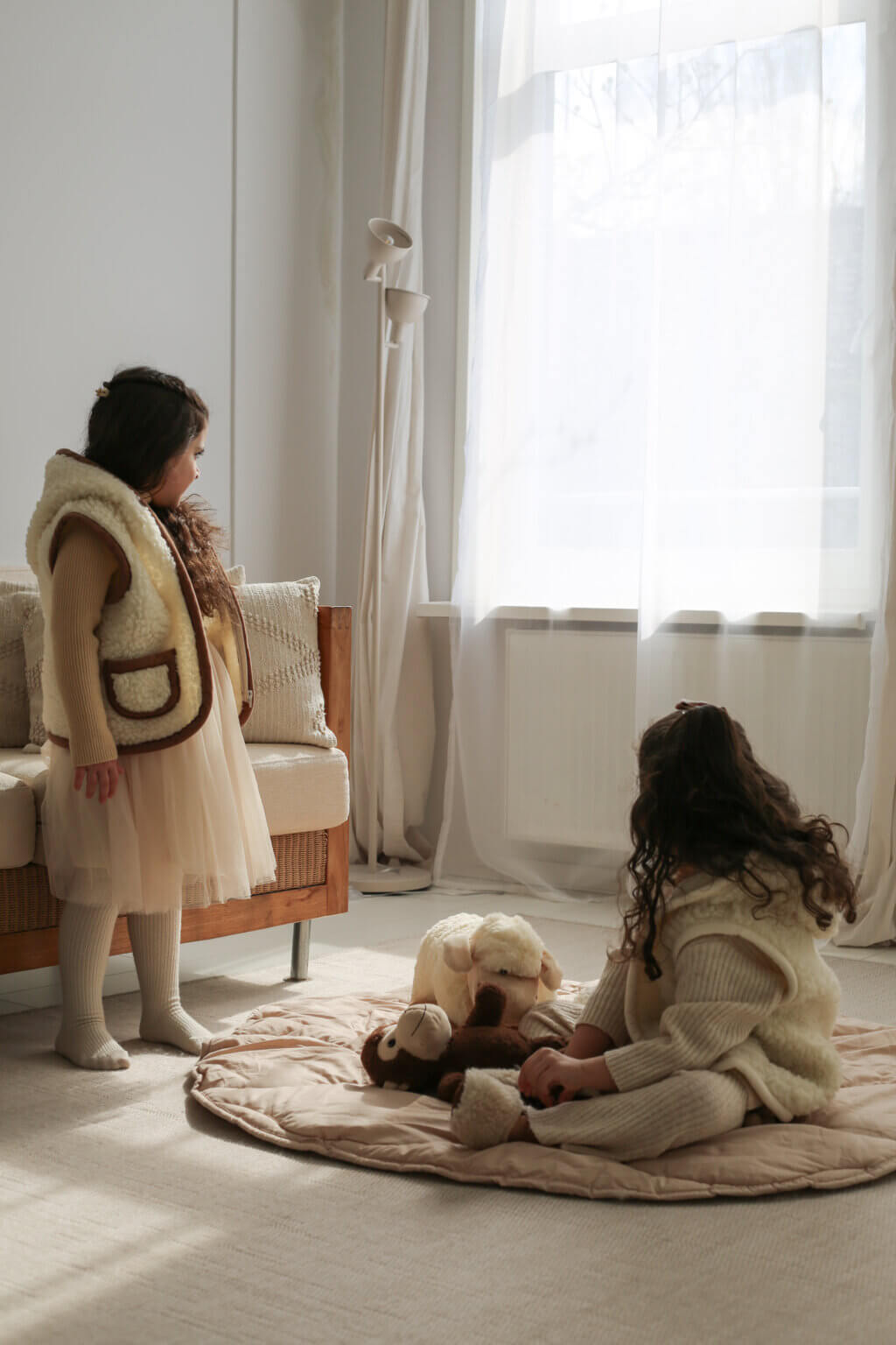 Merino wollen speelmat met beren oortjes | Schaapmaatje