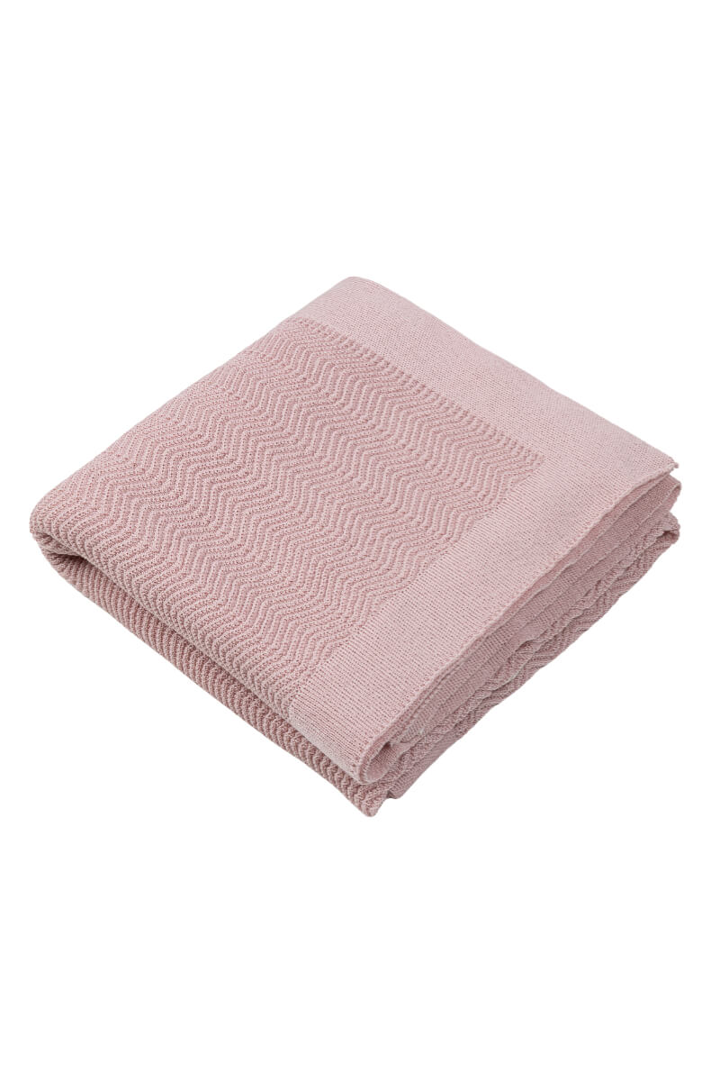 Babydeken van 100% Merinowol | zacht | 75x100cm | Roze Calm