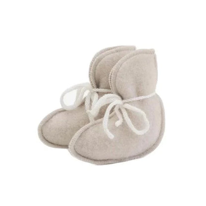 Wollen slofjes |  Merinowol | 11cm | Beige