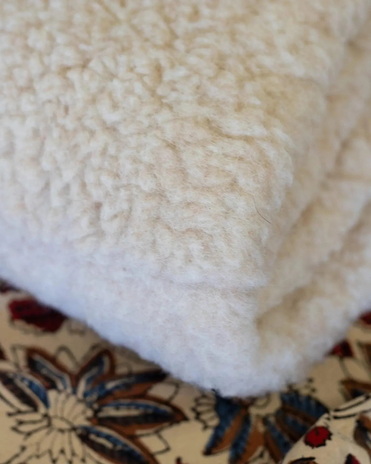 Wollen deken peuterbed | 120x150cm  | Enkellaags | 100% Merinowol | Beige