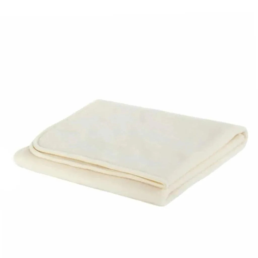 Wollen wiegdeken fleece - 75cmx100cm - Merinowol - Naturel