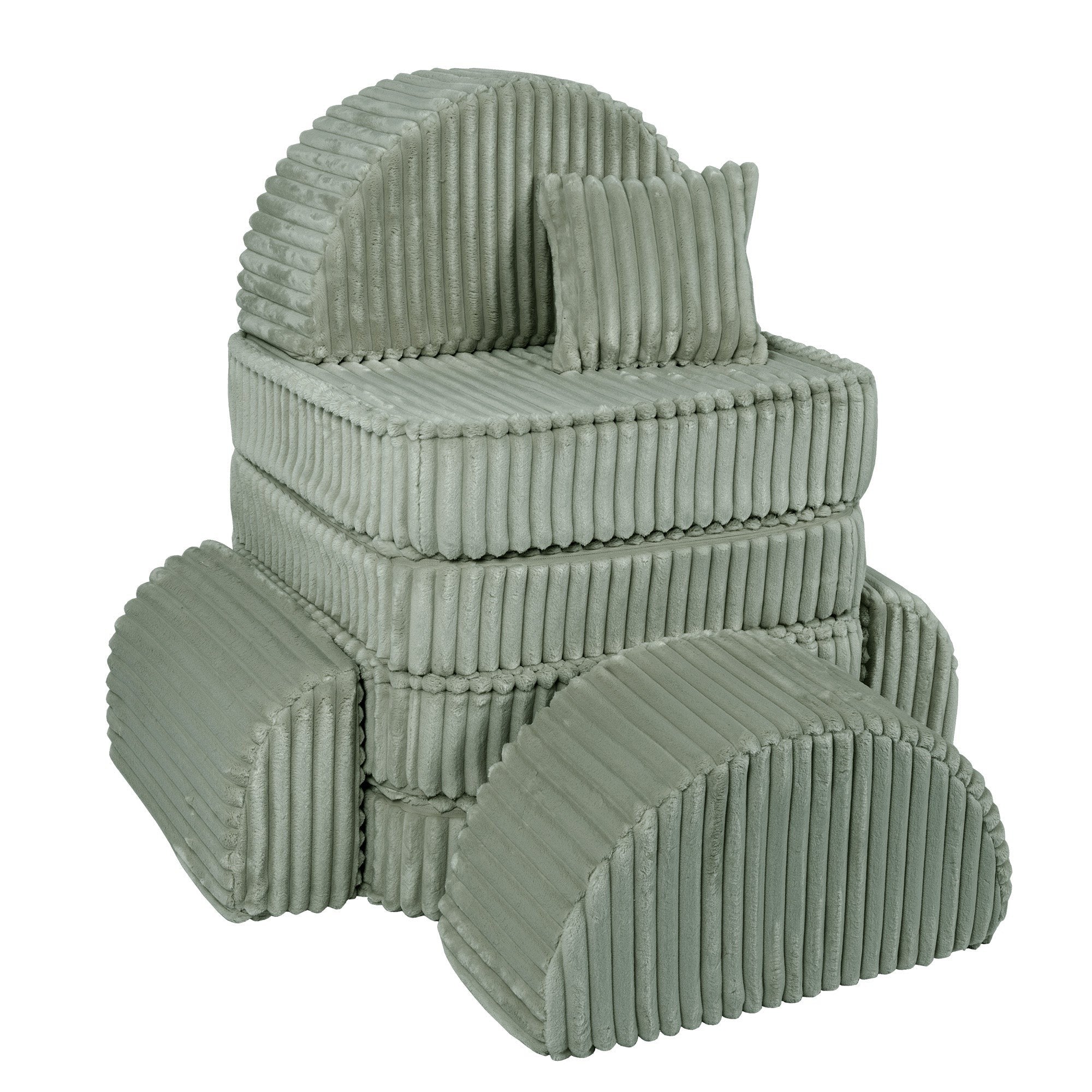 Medium Modular Sofa for Kids - Churros Sage Green Plus