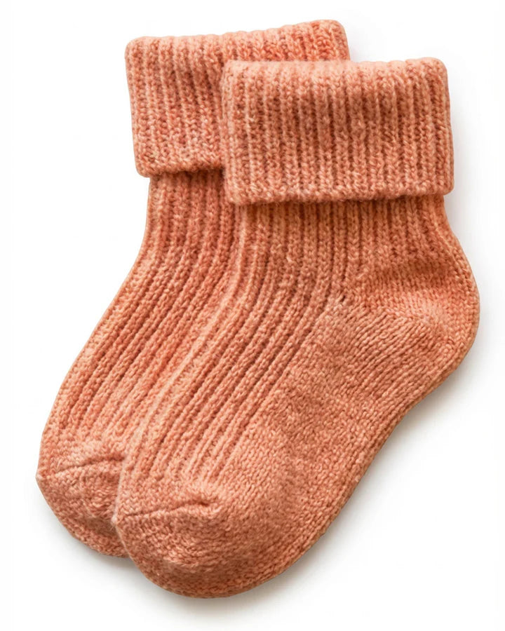 Wollen Baby sokjes | Newborn Sokjes 3 maten | Merinowol | Peach Fuzz | Lille Barn