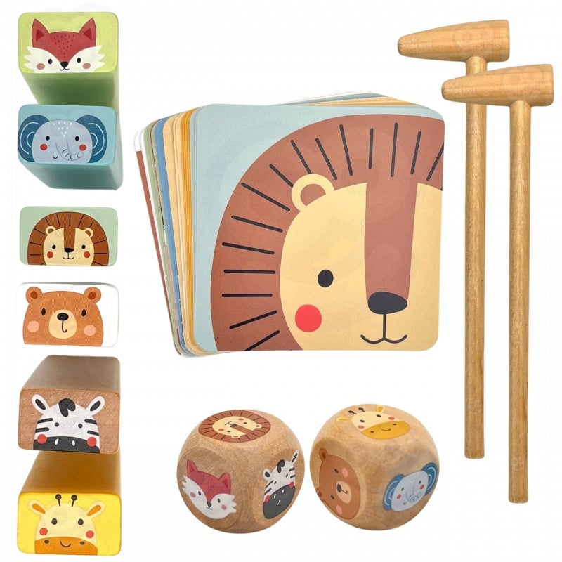 Shaky Tower Skill Game With Animals