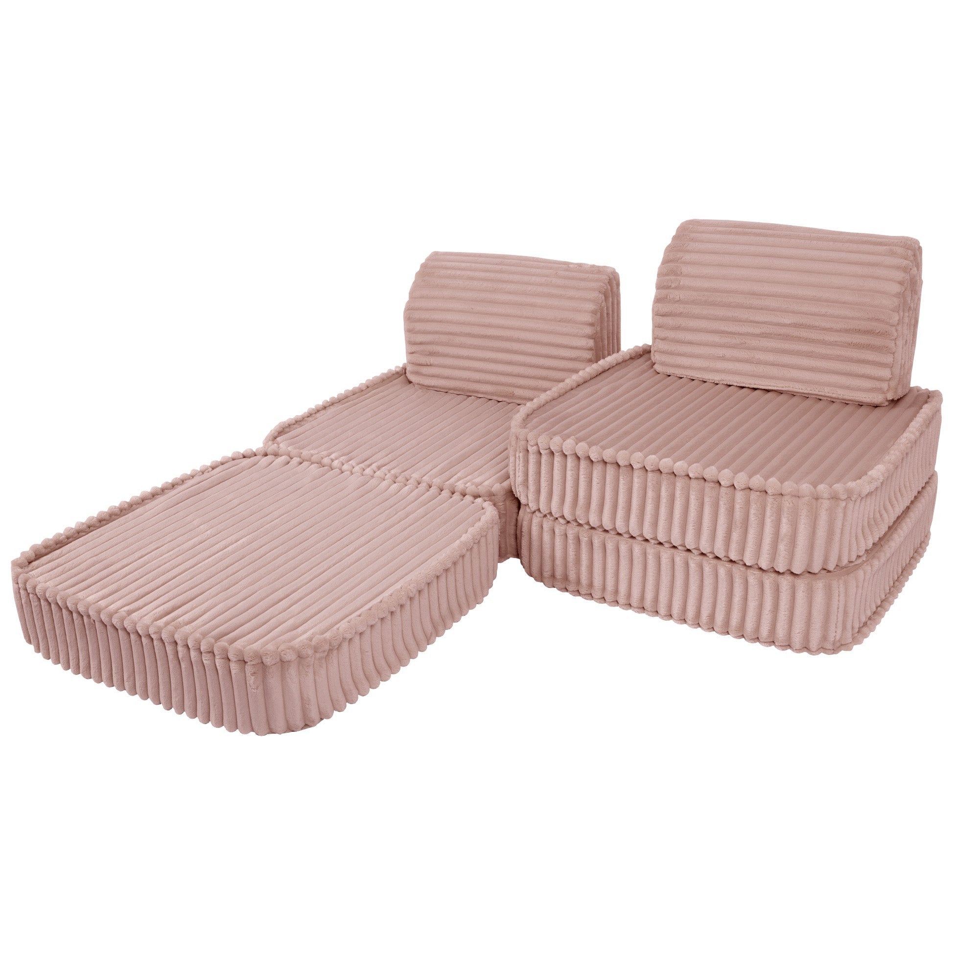 Small Modular Sofa for Kids - Churros Pink