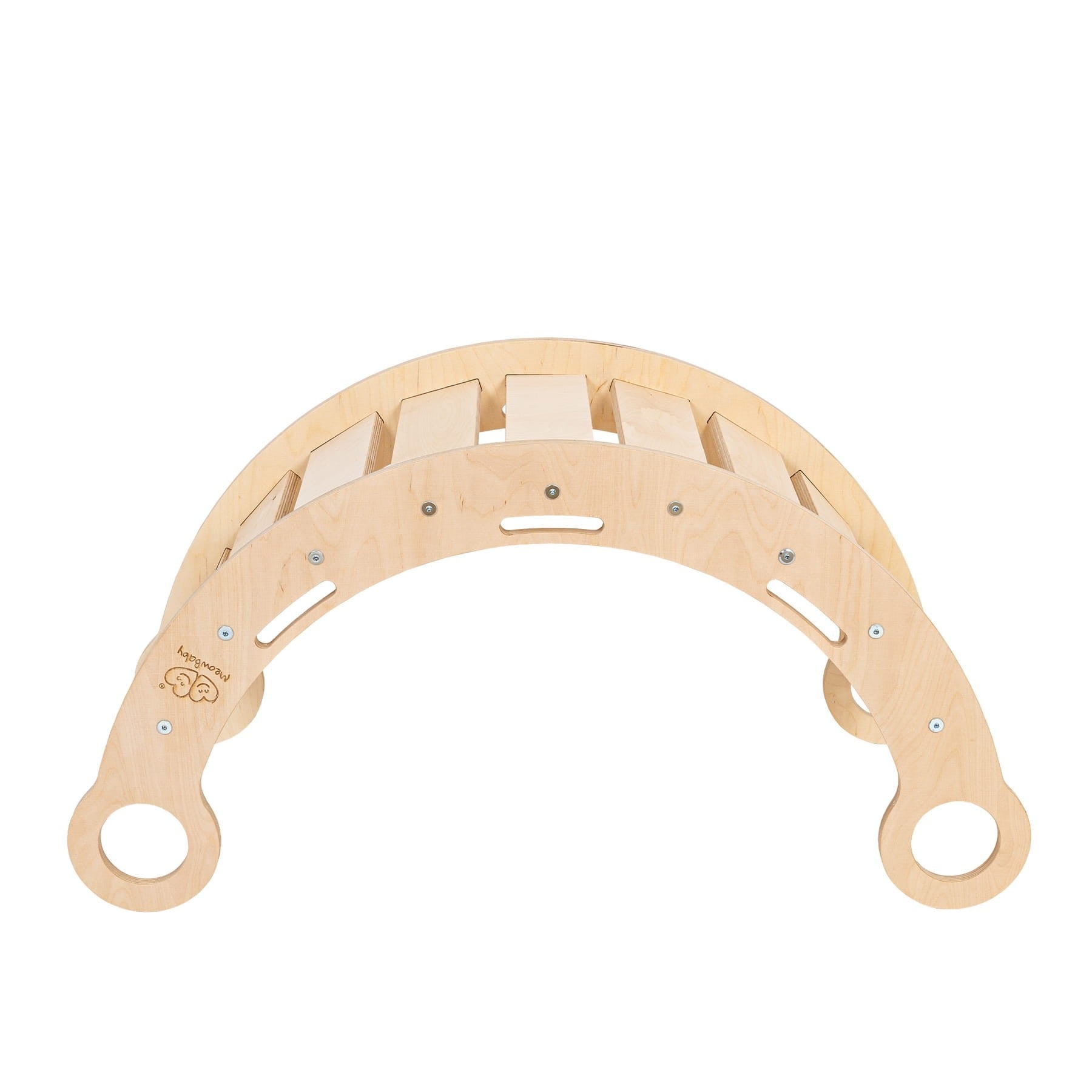 Snug Rocker for Kids - Natural With Grey Pillow