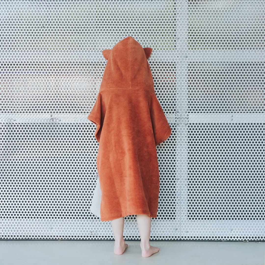 Surffoxy Kids Bath Poncho - Orange