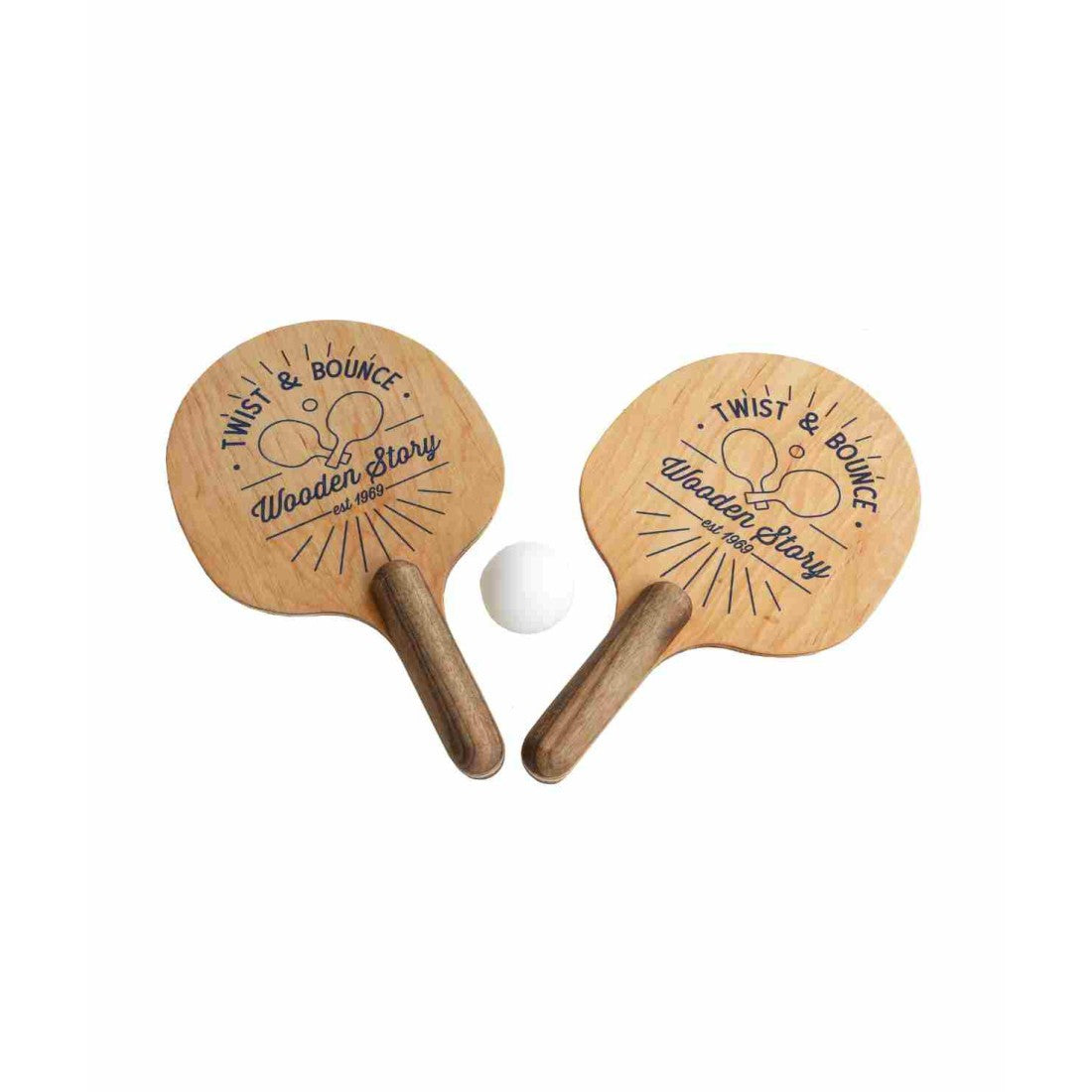 Twist & Bounce - Wooden Ping Pong Paddles