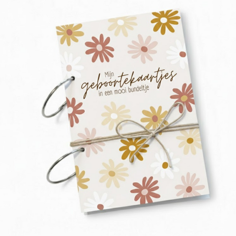Geboortekaart bewaarbundel A5 - Bloemen
